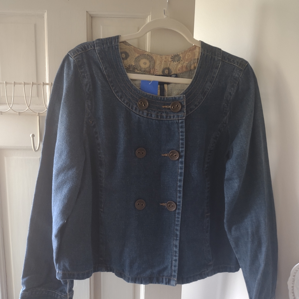 Sonoma Blue Double-Breasted Jean Jacket